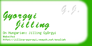 gyorgyi jilling business card