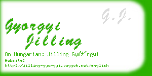 gyorgyi jilling business card